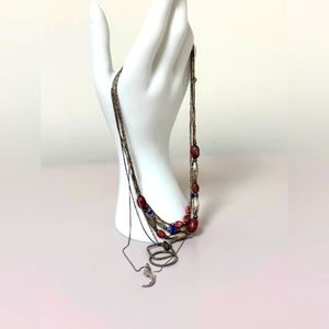 Lot of 6 925 silver chain necklaces with quetzal/heart pendants/26 gram